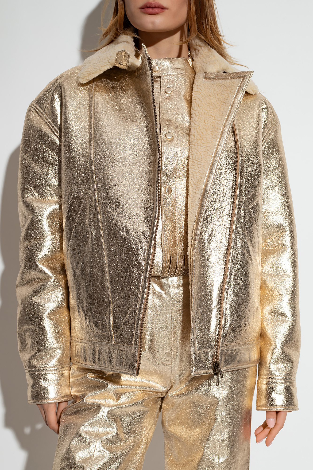 SchaferandweinerShops Timor - Gold Leather jacket